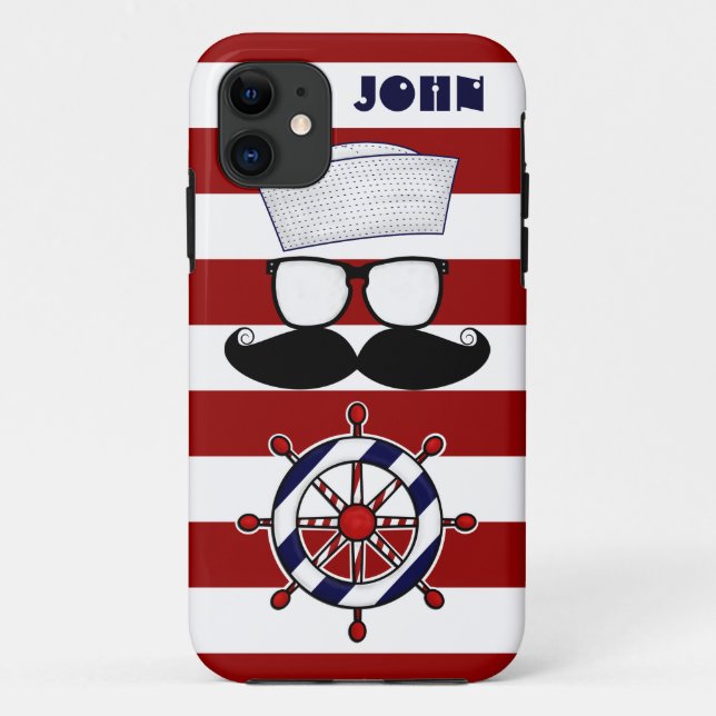 Mustache Nautical iPhone 5 Case (Back)