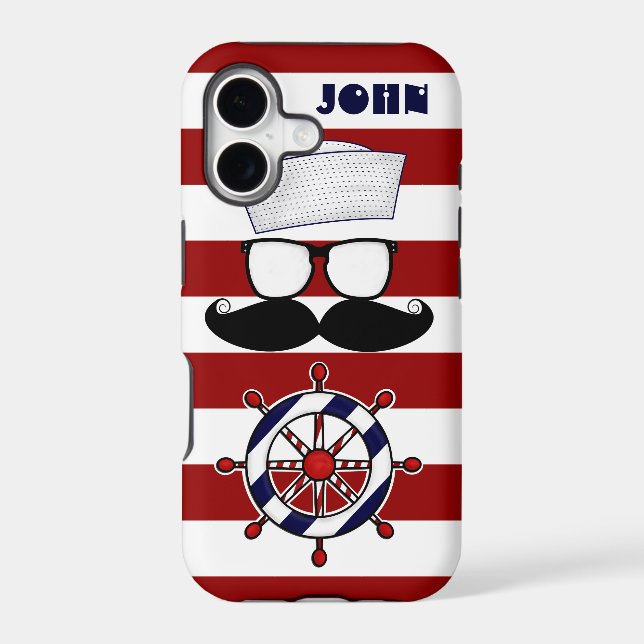 Mustache Nautical iPhone 5 Case (Back)