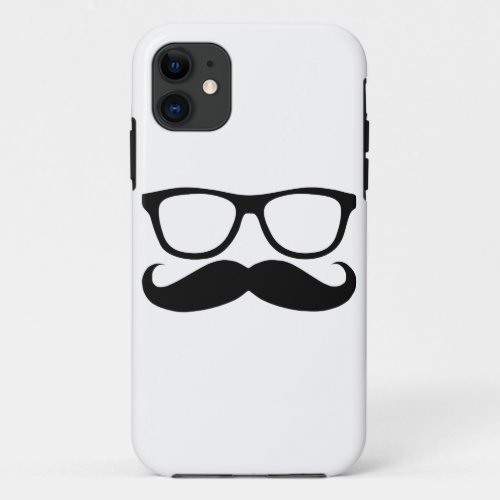 Mustache Nerd iPhone 11 Case
