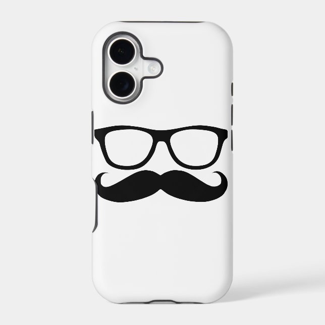 Mustache Nerd Iphone Case (Back)