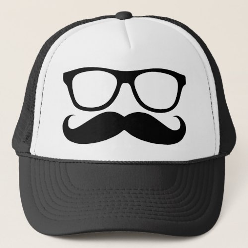 Mustache Nerd Trucker Hat