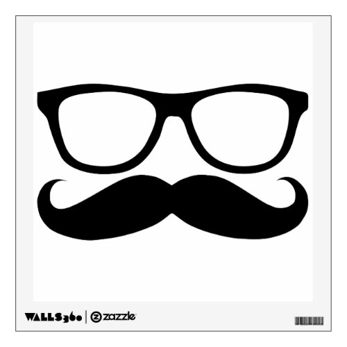 Mustache Nerd Wall Sticker