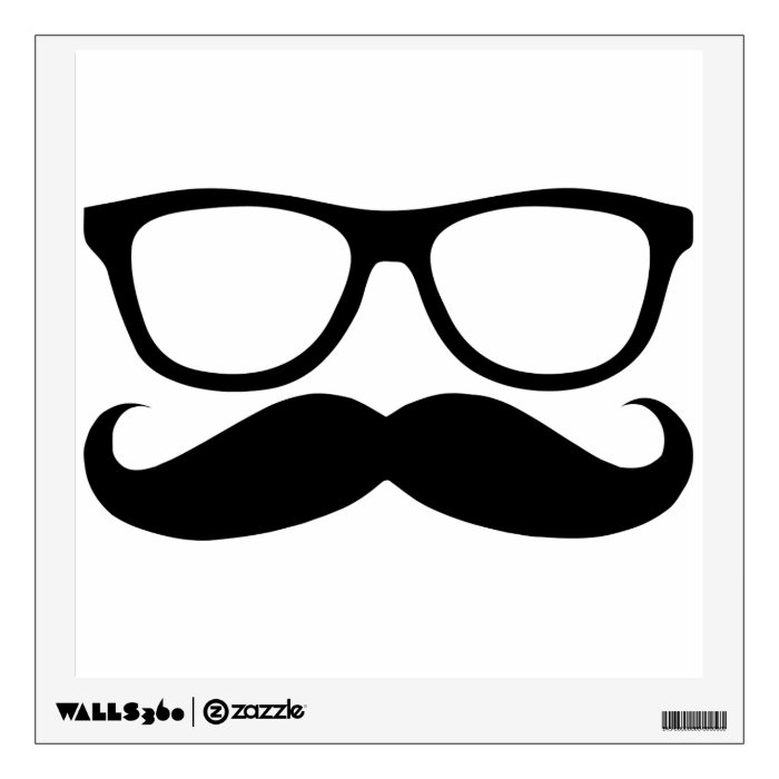 Mustache Nerd Wall Stickers