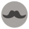 Mustache on grey chevron background
