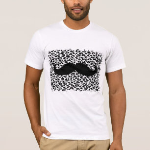 Mustache on Leopard Skin T-Shirt
