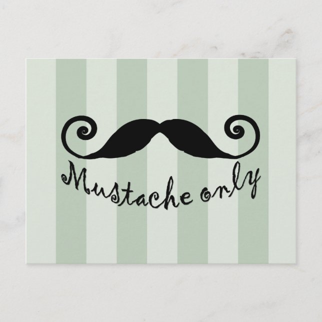 mustache only postcard (Front)