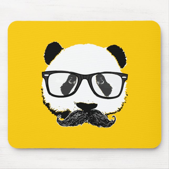 Mustache Pandaz In Da Disco Mouse Pad (Front)
