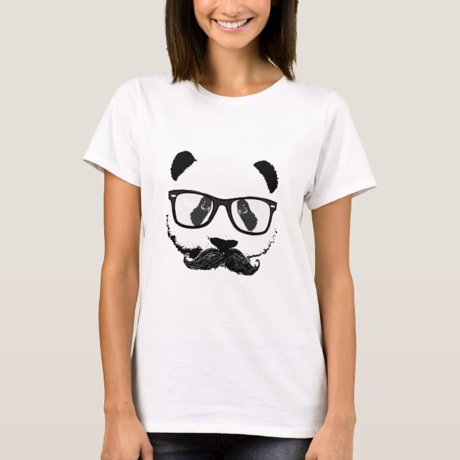 Mustache Pandaz In Da Disco T-Shirt (Front)