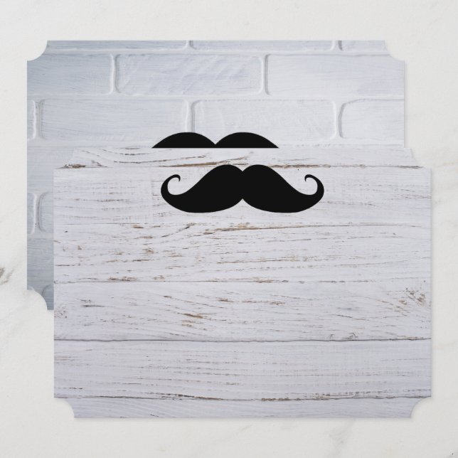 Mustache Party Shower Designer Destiny Destiny's Invitation (Front/Back)