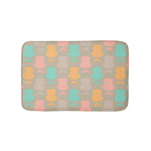 Mustache pattern 2 bath mat