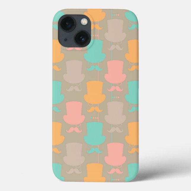 Mustache pattern 2 Case-Mate iPhone case (Back)