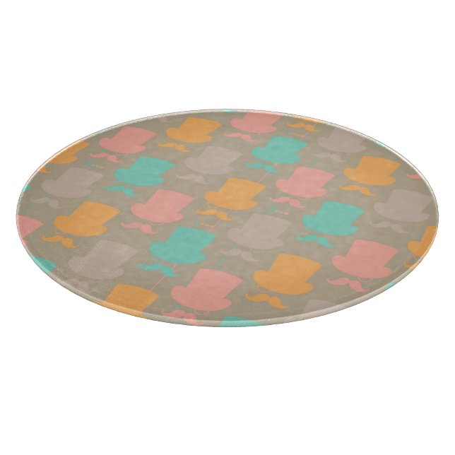 Mustache pattern 2 cutting board (Corner)