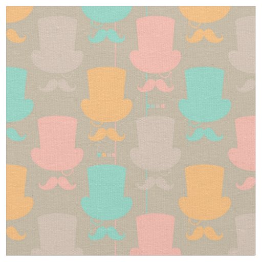 Mustache pattern 2 fabric