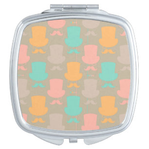 Mustache pattern 2 makeup mirror