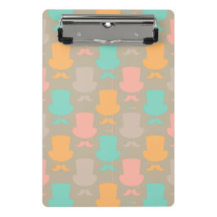 Mustache pattern 2 mini clipboard