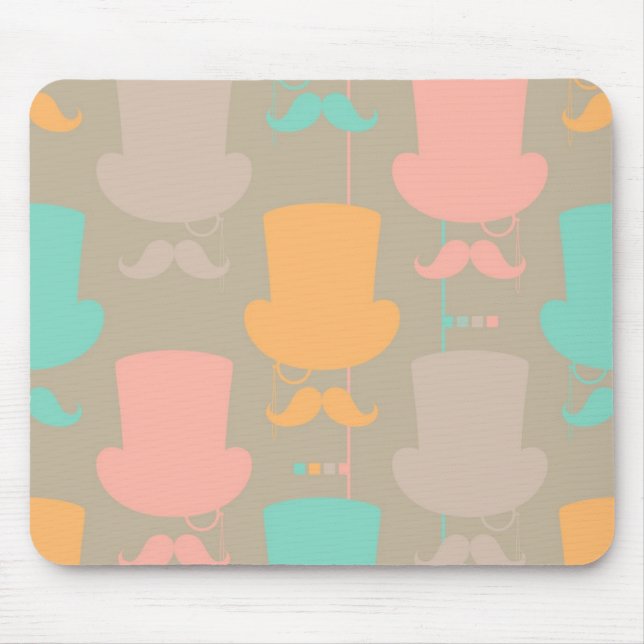 Mustache pattern 2 mouse pad (Front)
