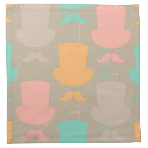 Mustache pattern 2 napkin