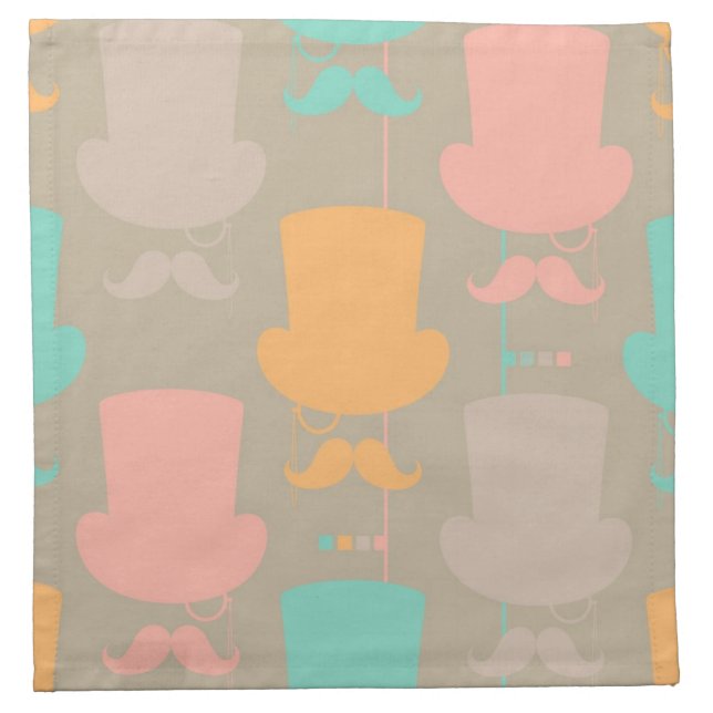 Mustache pattern 2 napkin (Front)