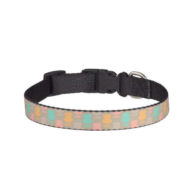 Mustache pattern 2 pet collar (Front)