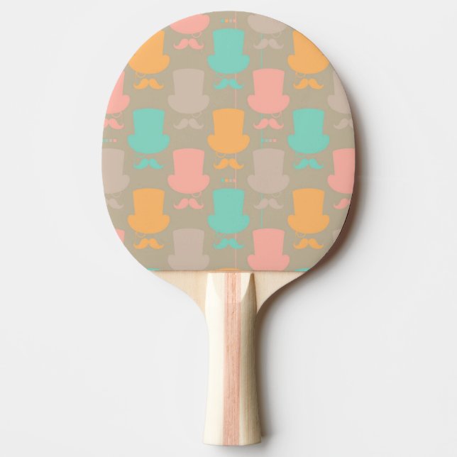 Mustache pattern 2 Ping-Pong paddle (Front)
