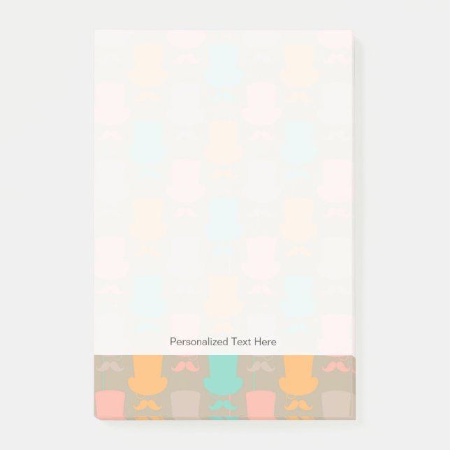 Mustache pattern 2 post-it notes (Front)