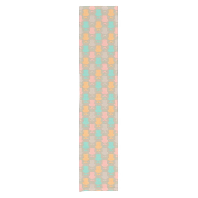 Mustache pattern 2 short table runner (Front)