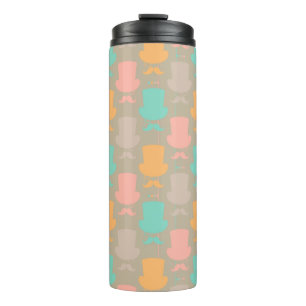 Mustache pattern 2 thermal tumbler
