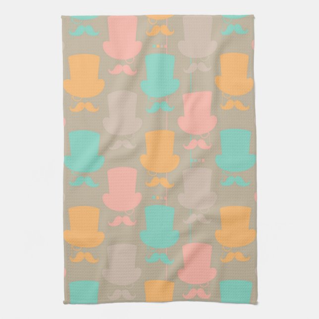 Mustache pattern 2 towel (Vertical)