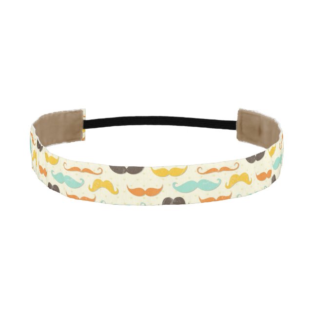 Mustache pattern 3 athletic headband (Front)