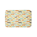 Mustache pattern 3 bathroom mat