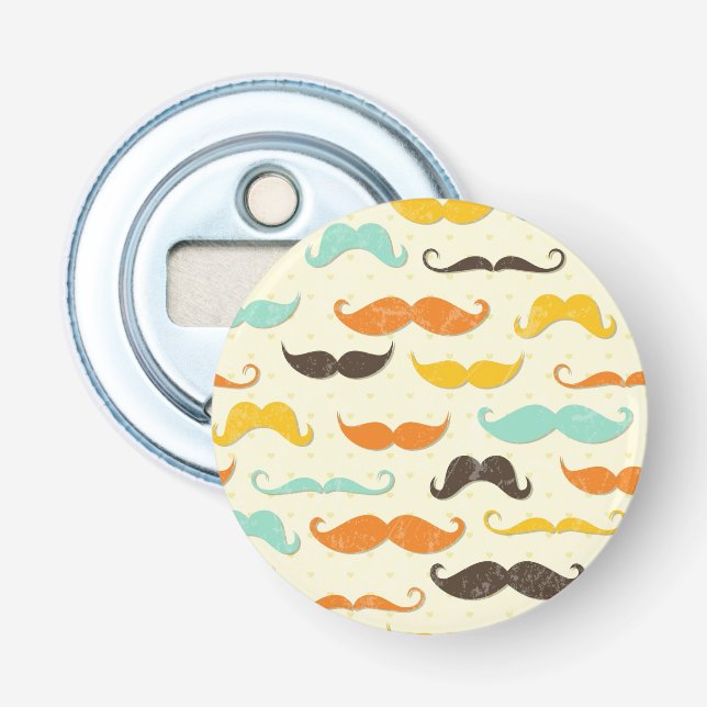 Mustache pattern 3 bottle opener (Front)