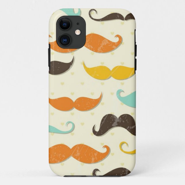 Mustache pattern 3 Case-Mate iPhone case (Back)