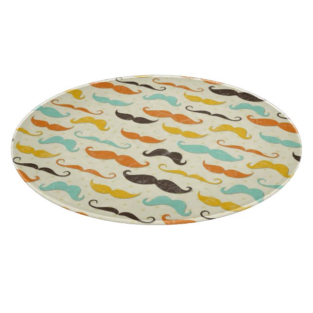 Mustache pattern 3 cutting board (Corner)