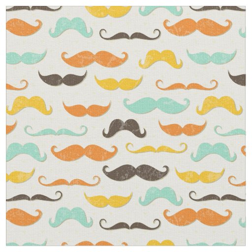 Mustache pattern 3 fabric