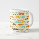 Mustache pattern 3 large coffee mug