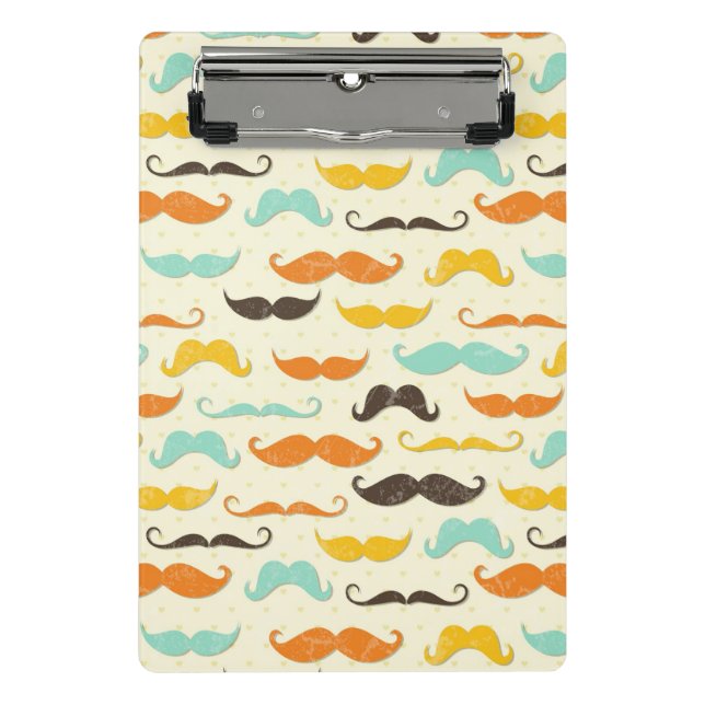 Mustache pattern 3 mini clipboard (Front)