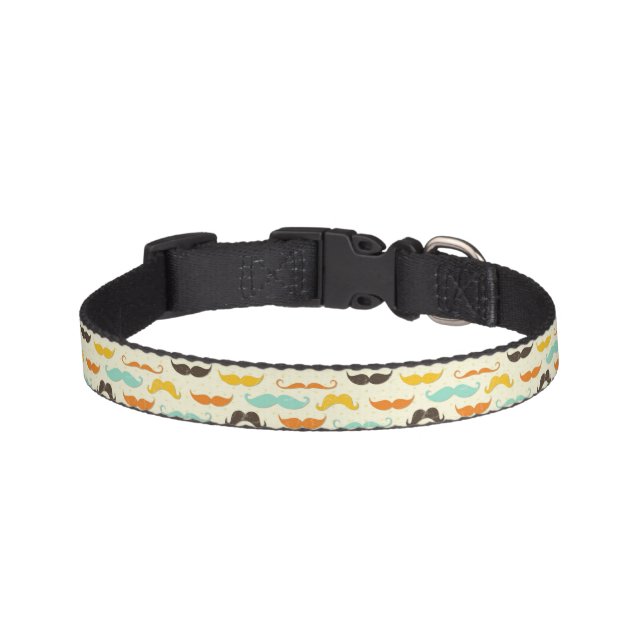 Mustache pattern 3 pet collar (Front)