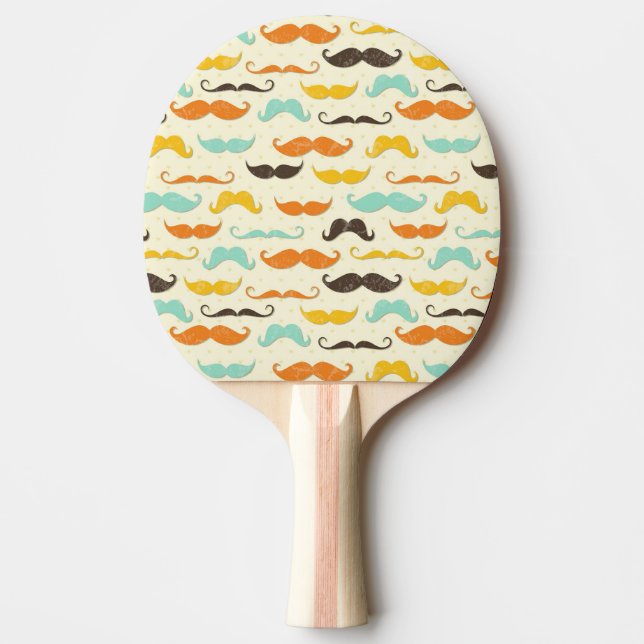 Mustache pattern 3 Ping-Pong paddle (Front)