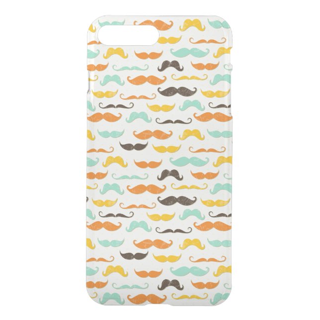 Mustache pattern 3 uncommon iPhone case (Back)