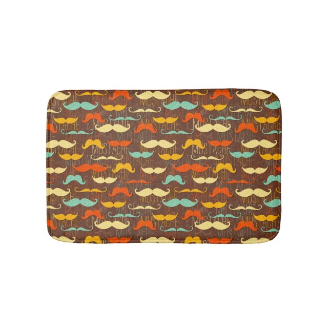 Mustache pattern bath mat (Front)