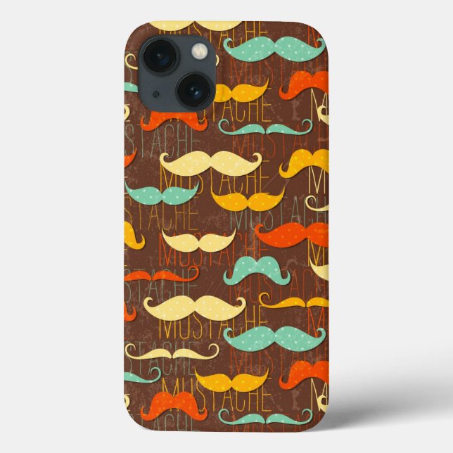 Mustache pattern Case-Mate iPhone case (Back)