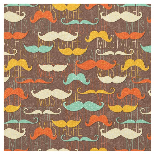 Mustache pattern fabric (Close Up)