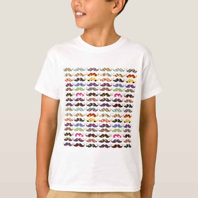 Mustache pattern is cute T-Shirt (Front)