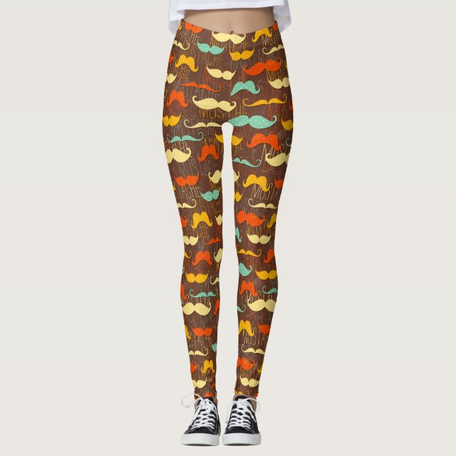 Mustache pattern leggings (Front)