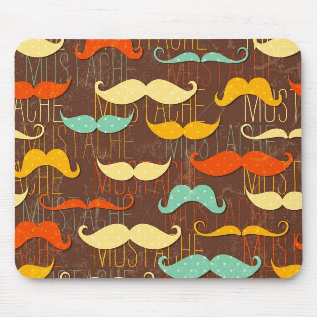Mustache pattern mouse pad (Front)