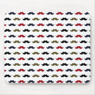 Mustache Pattern Mouse Pad