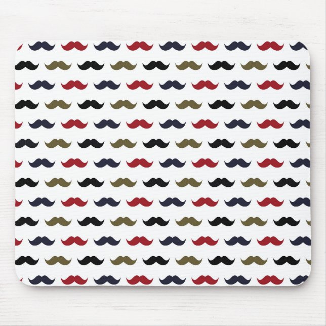 Mustache Pattern Mouse Pad (Front)