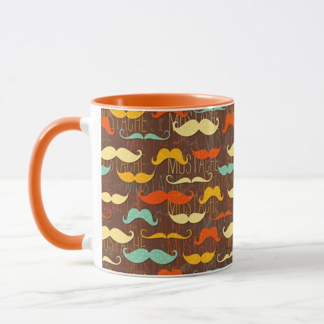Mustache pattern mug (Left)