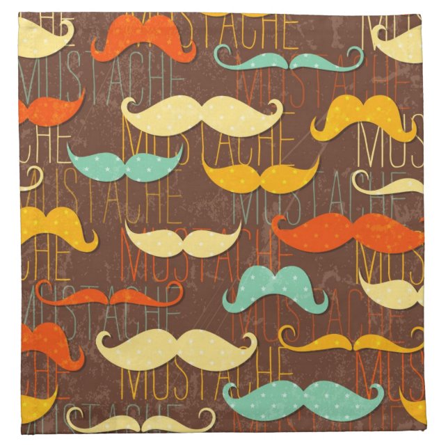 Mustache pattern napkin (Front)