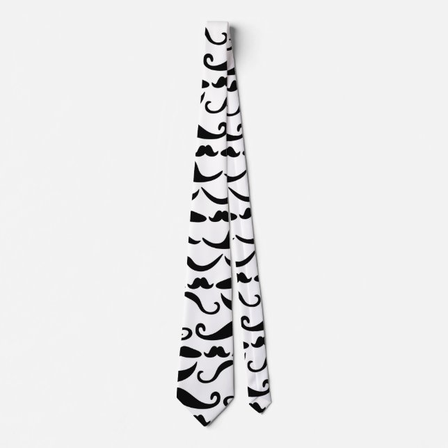 Mustache Pattern Neck Tie (Front)